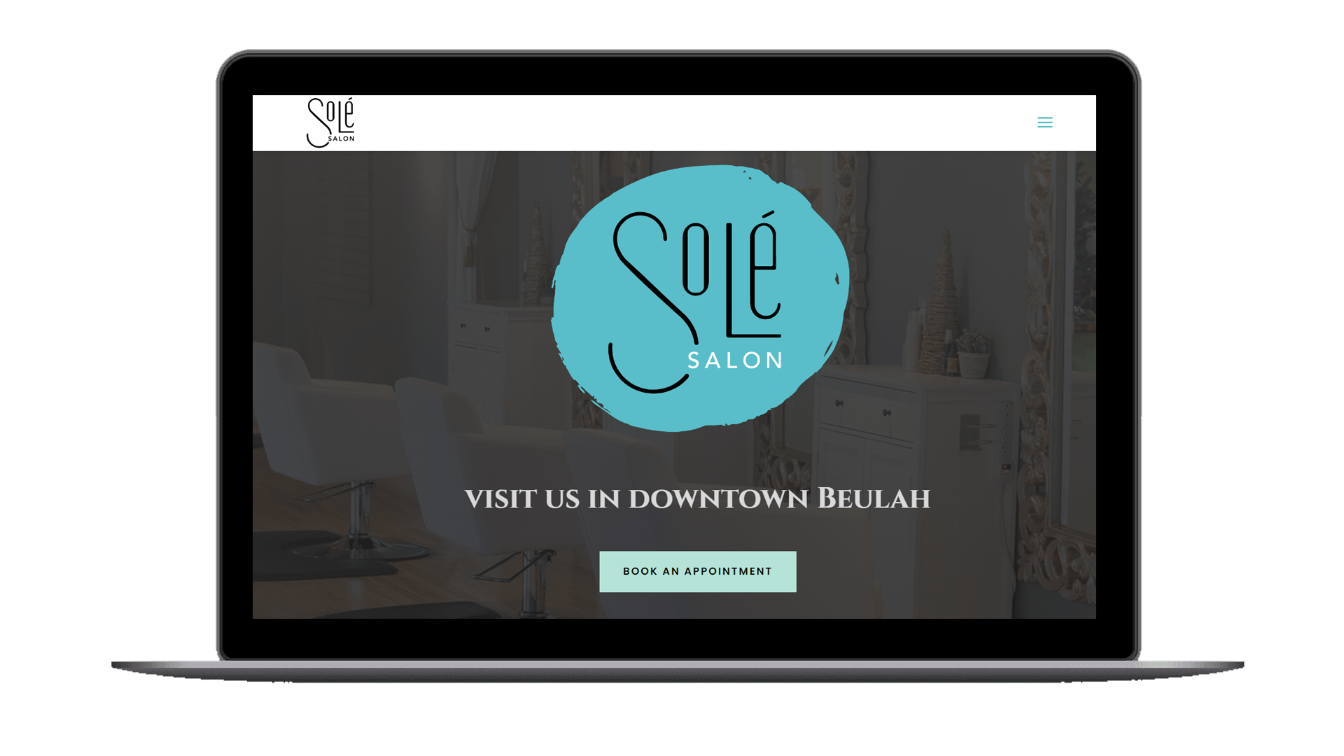 Sole Salon website homepage